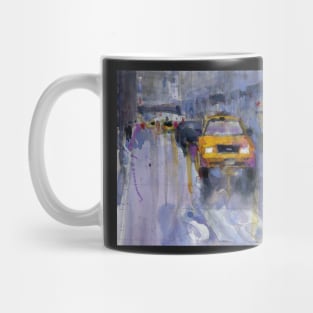 Yellow Taxi Cab, Midtown New York City Mug